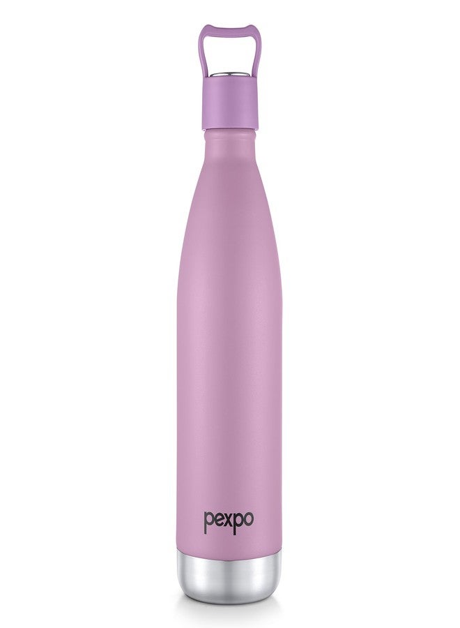 Pexpo Erica Stainless Steel Thermos Water Bottle 750ml | Hot and Cold Flask | ISI Certified Steel Bottle | Triple Wall Insulation | Leakproof | for Home, Office | 1-Year Warranty | Rosy Brown - Image 1